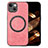 Coque Silicone Gel Motif Cuir Housse Etui avec Magnetique S02D pour Apple iPhone 14 Petit