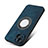 Coque Silicone Gel Motif Cuir Housse Etui avec Magnetique S07D pour Apple iPhone 13 Petit