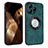 Coque Silicone Gel Motif Cuir Housse Etui avec Magnetique S07D pour Apple iPhone 13 Pro Max Petit