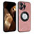 Coque Silicone Gel Motif Cuir Housse Etui avec Magnetique S07D pour Apple iPhone 14 Pro Max Petit