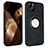 Coque Silicone Gel Motif Cuir Housse Etui avec Magnetique S14D pour Apple iPhone 13 Noir