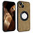 Coque Silicone Gel Motif Cuir Housse Etui avec Magnetique S14D pour Apple iPhone 14 Petit