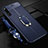 Coque Silicone Gel Motif Cuir Housse Etui avec Support Bague Anneau Aimante Magnetique A01 pour Huawei Honor Magic 2 Bleu