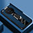 Coque Silicone Gel Motif Cuir Housse Etui avec Support Bague Anneau Aimante Magnetique PB1 pour Oppo Find X7 5G Bleu