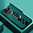 Coque Silicone Gel Motif Cuir Housse Etui avec Support Bague Anneau Aimante Magnetique PB1 pour Vivo iQOO Neo7 SE Vert