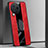 Coque Silicone Gel Motif Cuir Housse Etui avec Support Bague Anneau Aimante Magnetique PB1 pour Xiaomi Civi 3 5G Rouge