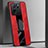 Coque Silicone Gel Motif Cuir Housse Etui avec Support Bague Anneau Aimante Magnetique PB1 pour Xiaomi Mi 13T 5G Rouge