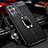 Coque Silicone Gel Motif Cuir Housse Etui avec Support Bague Anneau Aimante Magnetique pour OnePlus 9 Pro 5G Petit