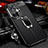 Coque Silicone Gel Motif Cuir Housse Etui avec Support Bague Anneau Aimante Magnetique pour OnePlus Nord CE 3 5G Noir