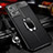 Coque Silicone Gel Motif Cuir Housse Etui avec Support Bague Anneau Aimante Magnetique pour Realme 9 Pro+ Plus 5G Noir