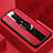 Coque Silicone Gel Motif Cuir Housse Etui avec Support Bague Anneau Aimante Magnetique pour Realme X2 Pro Rouge