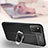 Coque Silicone Gel Motif Cuir Housse Etui avec Support Bague Anneau Aimante Magnetique pour Samsung Galaxy F52 5G Petit