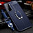 Coque Silicone Gel Motif Cuir Housse Etui avec Support Bague Anneau Aimante Magnetique pour Samsung Galaxy S23 Plus 5G Bleu