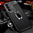 Coque Silicone Gel Motif Cuir Housse Etui avec Support Bague Anneau Aimante Magnetique pour Vivo V27 Pro 5G Petit