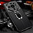 Coque Silicone Gel Motif Cuir Housse Etui avec Support Bague Anneau Aimante Magnetique pour Xiaomi Mi 12S Ultra 5G Noir