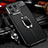 Coque Silicone Gel Motif Cuir Housse Etui avec Support Bague Anneau Aimante Magnetique pour Xiaomi Mi 13 5G Noir