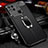 Coque Silicone Gel Motif Cuir Housse Etui avec Support Bague Anneau Aimante Magnetique pour Xiaomi Redmi 10A 4G Petit