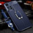 Coque Silicone Gel Motif Cuir Housse Etui avec Support Bague Anneau Aimante Magnetique pour Xiaomi Redmi Note 11 Pro+ Plus 5G Bleu