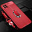 Coque Silicone Gel Motif Cuir Housse Etui avec Support Bague Anneau Aimante Magnetique S01 pour Huawei Nova 8 SE 5G Rouge