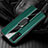 Coque Silicone Gel Motif Cuir Housse Etui avec Support Bague Anneau Aimante Magnetique S01 pour Oppo Find X2 Vert