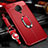 Coque Silicone Gel Motif Cuir Housse Etui avec Support Bague Anneau Aimante Magnetique S01 pour Vivo Nex 3 Petit