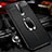 Coque Silicone Gel Motif Cuir Housse Etui avec Support Bague Anneau Aimante Magnetique S01 pour Xiaomi Redmi K30 5G Noir