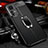 Coque Silicone Gel Motif Cuir Housse Etui avec Support Bague Anneau Aimante Magnetique S01 pour Xiaomi Redmi K50 Ultra 5G Noir