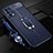 Coque Silicone Gel Motif Cuir Housse Etui avec Support Bague Anneau Aimante Magnetique S02 pour Oppo Find X3 Lite 5G Petit