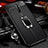 Coque Silicone Gel Motif Cuir Housse Etui avec Support Bague Anneau Aimante Magnetique S02 pour Oppo Reno Ace Noir