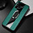 Coque Silicone Gel Motif Cuir Housse Etui avec Support Bague Anneau Aimante Magnetique S02 pour Vivo iQOO 8 Pro 5G Vert