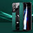 Coque Silicone Gel Motif Cuir Housse Etui avec Support Bague Anneau Aimante Magnetique S03 pour Samsung Galaxy S21 FE 5G Vert