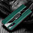 Coque Silicone Gel Motif Cuir Housse Etui avec Support Bague Anneau Aimante Magnetique S04 pour Oppo Reno3 Pro Vert