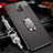 Coque Silicone Gel Motif Cuir Housse Etui avec Support Bague Anneau Aimante Magnetique T01 pour Huawei Mate 20 Pro Gris