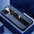 Coque Silicone Gel Motif Cuir Housse Etui avec Support Bague Anneau Aimante Magnetique T01 pour Huawei Nova 6 SE Bleu