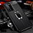 Coque Silicone Gel Motif Cuir Housse Etui avec Support Bague Anneau Aimante Magnetique T01 pour Huawei P40 Pro Noir