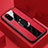 Coque Silicone Gel Motif Cuir Housse Etui avec Support Bague Anneau Aimante Magnetique T01 pour Samsung Galaxy S20 Rouge