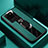 Coque Silicone Gel Motif Cuir Housse Etui avec Support Bague Anneau Aimante Magnetique T01 pour Samsung Galaxy S20 Ultra 5G Vert