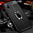 Coque Silicone Gel Motif Cuir Housse Etui avec Support Bague Anneau Aimante Magnetique T02 pour Huawei Honor V30 5G Noir