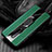 Coque Silicone Gel Motif Cuir Housse Etui avec Support Bague Anneau Aimante Magnetique T02 pour OnePlus 8 Vert