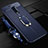 Coque Silicone Gel Motif Cuir Housse Etui avec Support Bague Anneau Aimante Magnetique T02 pour Oppo R17 Pro Bleu