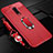 Coque Silicone Gel Motif Cuir Housse Etui avec Support Bague Anneau Aimante Magnetique T02 pour Oppo R17 Pro Rouge