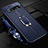 Coque Silicone Gel Motif Cuir Housse Etui avec Support Bague Anneau Aimante Magnetique T02 pour Samsung Galaxy S10 5G Bleu