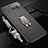 Coque Silicone Gel Motif Cuir Housse Etui avec Support Bague Anneau Aimante Magnetique T02 pour Samsung Galaxy S10 Plus Gris