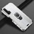 Coque Silicone Gel Motif Cuir Housse Etui avec Support Bague Anneau Aimante Magnetique T03 pour Huawei Honor 20 Pro Blanc