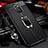 Coque Silicone Gel Motif Cuir Housse Etui avec Support Bague Anneau Aimante Magnetique T03 pour Huawei Mate 20 X 5G Noir