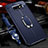 Coque Silicone Gel Motif Cuir Housse Etui avec Support Bague Anneau Aimante Magnetique T03 pour Samsung Galaxy S10e Bleu