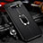 Coque Silicone Gel Motif Cuir Housse Etui avec Support Bague Anneau Aimante Magnetique T03 pour Samsung Galaxy S10e Noir