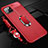 Coque Silicone Gel Motif Cuir Housse Etui avec Support Bague Anneau Aimante Magnetique T04 pour Apple iPhone 11 Pro Petit