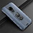 Coque Silicone Gel Motif Cuir Housse Etui avec Support Bague Anneau Aimante Magnetique T05 pour Huawei Mate 20 Bleu