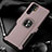 Coque Silicone Gel Motif Cuir Housse Etui avec Support Bague Anneau Aimante Magnetique T05 pour Huawei P30 Pro Or Rose